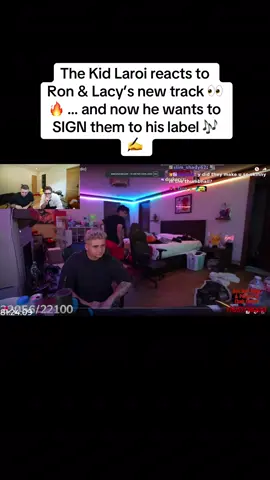 The Kid Laroi reacts to Ron & Lacy’s new track 👀🔥 … and now he wants to SIGN them to his label 🎶✍️. #lacy #faze #trending #stableronaldo #subathon