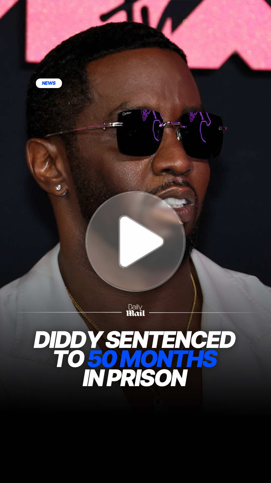BREAKING: Sean 'Diddy' Combs has been sentenced to 4 years and 2 months in prison on Friday, three months after being convicted in a landmark federal sex-crimes case. On July 2, Combs was acquitted of racketeering and sex trafficking but convicted on two lesser counts of transporting former girlfriends for prostitution. Bail was denied, keeping him in custody up to today’s sentencing. Read the full story at Daily Mail. #news #diddy #seancombs #court