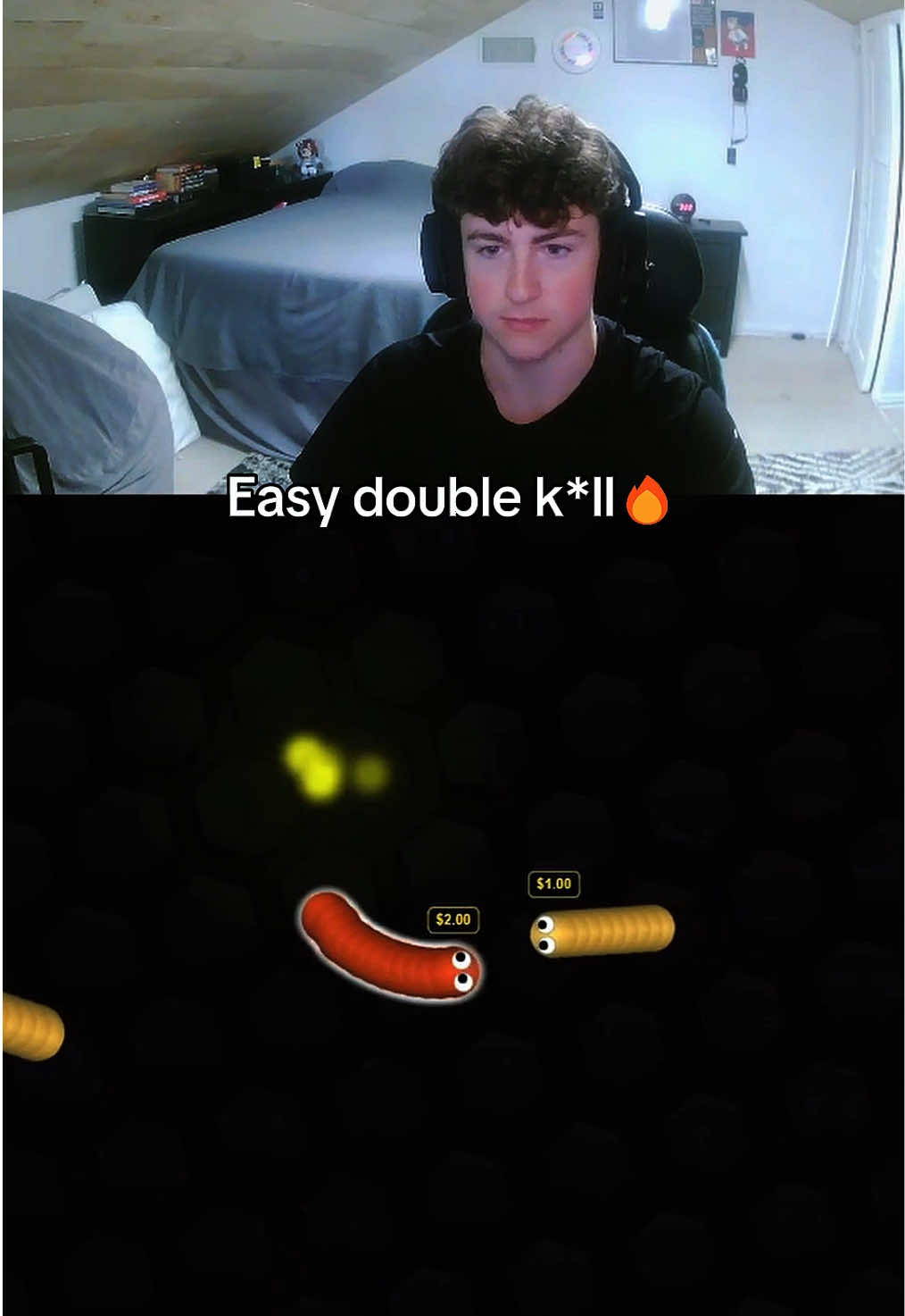 Easy double kill😭🔥 @damnbruh  #slither #slitherio #damnbruh #viral #fyp 