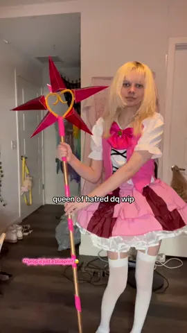 sorry for the inactivity !!! ive been working on a bunch of new cosplays 😋😋 i plan to redo the skirt bc painting it to avoid sewing was dumber than i thought .. also ignore the steam marks they are not dry aaaaaaaaa #limbuscompany#lobotomycorporation#projectmoon#donquixote#queenofhatred