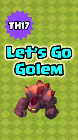 Golem Smash TH17 is so easy to use #clashofclans #trampledamage #golem 