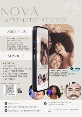 ✨ Special Promotions Are Here! ✨ Look good, feel amazing, and take advantage of our limited-time offers 💉💦🌟 We’re here to help you glow from the inside out with: • Neurotoxins (Xeomin/Dysport) • PRP (Platelet Rich Plasma) • IV Hydration Therapy • GLP-1 Medical Weight Loss • Dermal Fillers #glp1 #ivhydration #xeomin #prp #microneedling Book your appointment today! https://www.novaaestheticstudio.com