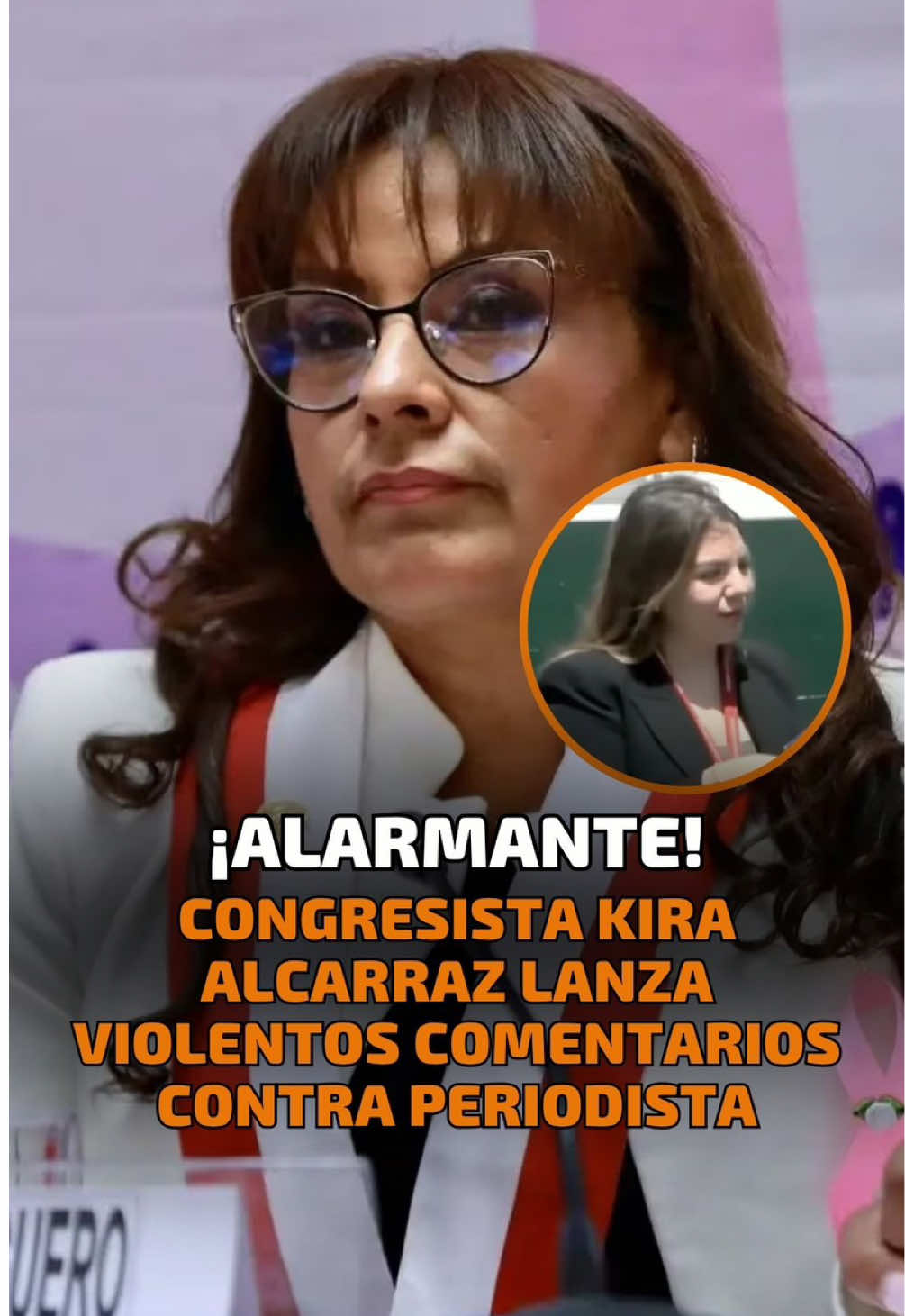 La congresista Kira Alcarraz, de Podemos Perú, protagonizó un nuevo escándalo tras amenazar de mu3rt3 a una periodista que la cuestionó por presuntas irregularidades en su despacho.‼️😨 #KiraAlcarraz #congresista #PodemosPeru #noticiasperu #Trome