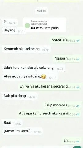 Membalas @istrinyaglendot_ 