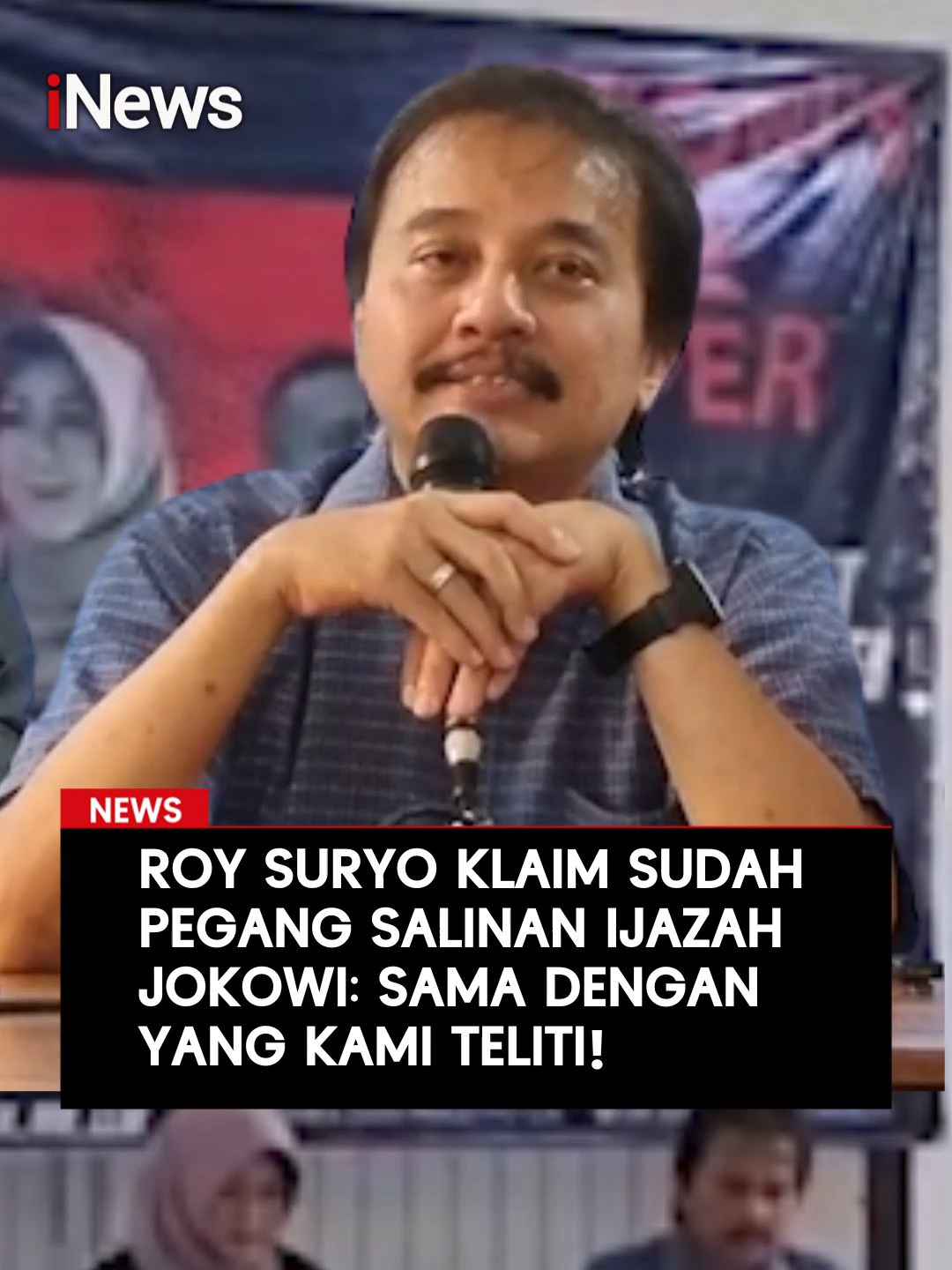Roy Suryo Klaim Pegang Salinan Ijazah Jokowi, Sebut 99,9% Palsu! Sebelum menghadiri acara di Gedung Umat Islam Solo, Jumat (3/10/2025), Roy Suryo mengaku sudah memegang salinan ijazah S1 Presiden ke-7 RI, Joko Widodo. Roy menegaskan, salinan ijazah yang dipakai Jokowi saat mendaftar calon presiden 2019 itu diyakininya 99,9% palsu karena sama seperti yang ia teliti sebelumnya. Bahkan, Roy mengklaim dirinya juga memegang ijazah alumni lain seangkatan Jokowi, dan bentuknya tidak identik dengan yang dimiliki mantan presiden tersebut. Baca selengkapnya di sini:  https://www.inews.id/news/nasional/bonatua-silalahi-dan-roy-suryo-berhasil-kantongi-salinan-ijazah-jokowi-dari-kpu #RoySuryo #ReflyHarun #IjazahJokowi #IjazahPalsu #KPU #DokterTifa #Jokowi