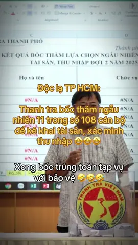 Độc lạ TP HCM: Thanh tra bốc thăm ngẫu nhiên 11 trong số 108 cán bộ để kê khai tài sản, xác minh thu nhập  #fyp #LearnOnTikTok #kinhdoanh #chungkhoan #huychungkhoan  