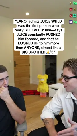 “LAROI admits JUICE WRLD was the first person who really BELIEVED in him—says JUICE constantly PUSHED him forward, and that he LOOKED UP to him more than ANYONE, almost like a BIG BROTHER 🙏🕊️”#thekidlaroi #juicewrld 