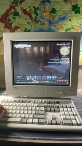 Ul’dah looks beautiful on the CRT #ffxiv #finalfantasy #nostalgic #retro #gaming 