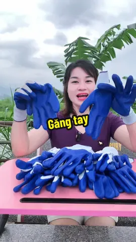 Găng tay phủ Sơn xanh #gangtay #gangtaylaodong 