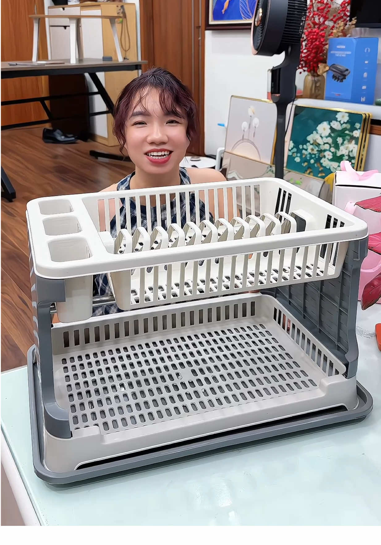 Trả lời @Trần TikTok [ Nhựa Dầy Đẹp] Kệ úp bát , giá bát 2 tầng #xuhuong #khayupbatdia #huyenhomhinh365 