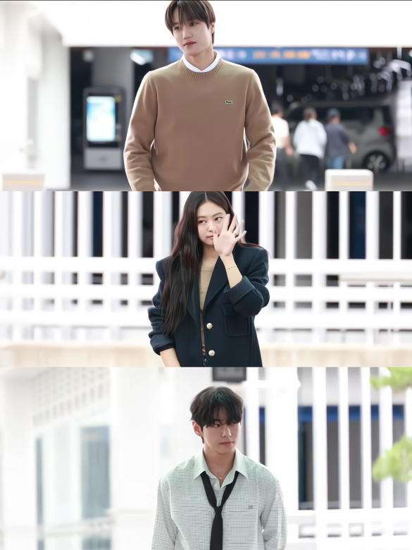 😳 #kai #jennie #v #parisfashionweek #viral 