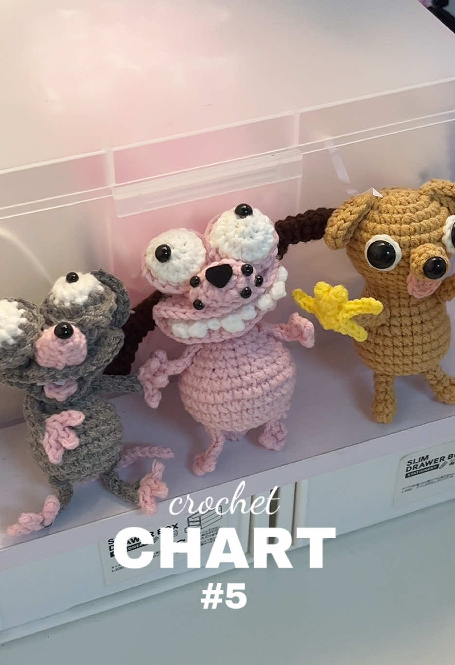chart con chó hồng #crochet #xh #fypシ 