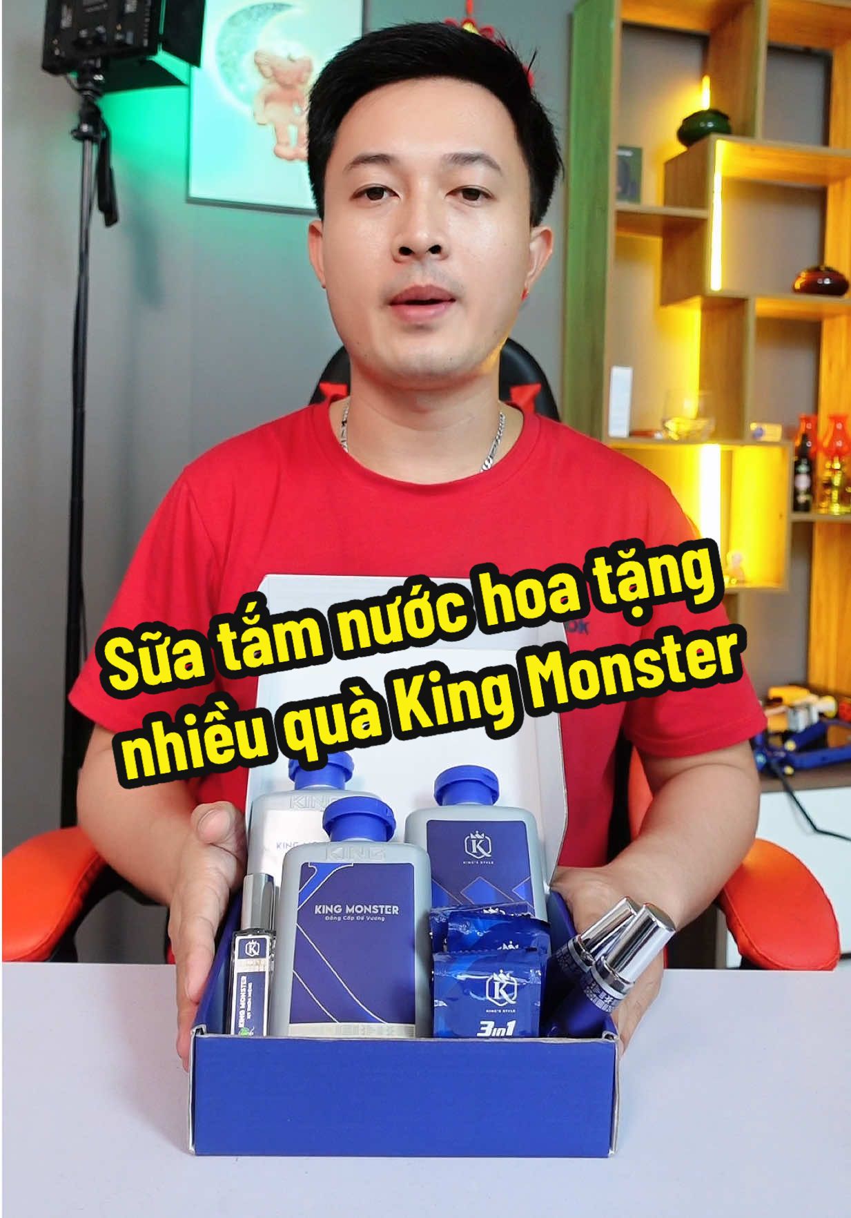 Bộ sản phẩm sữa tắm dầu gội lưu hương nước hoa thơm lâu nhà King Monster tặng kèm xịt thơm miệng và nhiều quà #suatamnuochoa #suatam3in1 #suatam #xuhuong #nhanuytin88 