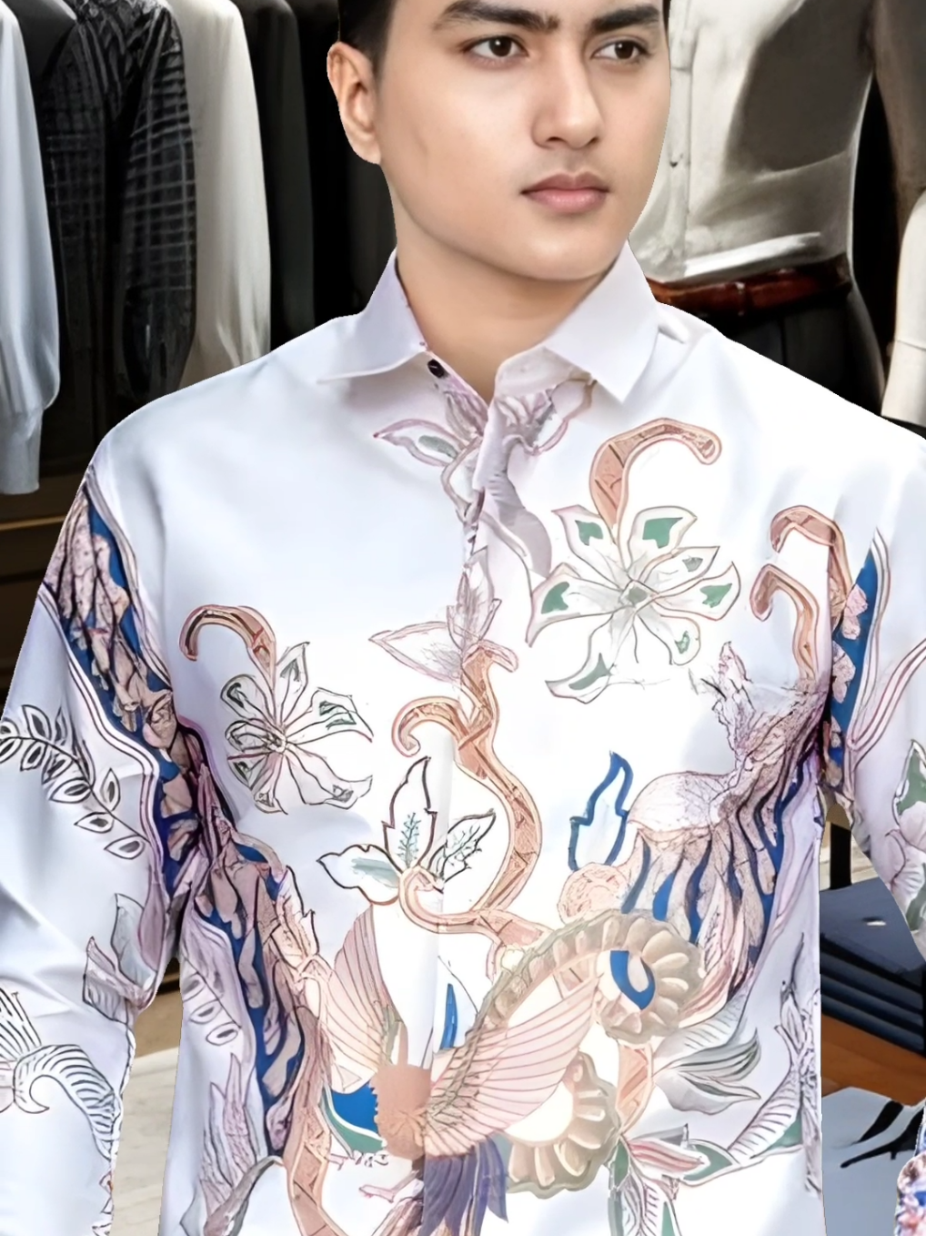 Laskala Batik Premium Tondano Cream Kemeja Batik Pria Slimfit Lengan Panjang #outfit #batik #kemejabatik #batikmodern #batikkeren 