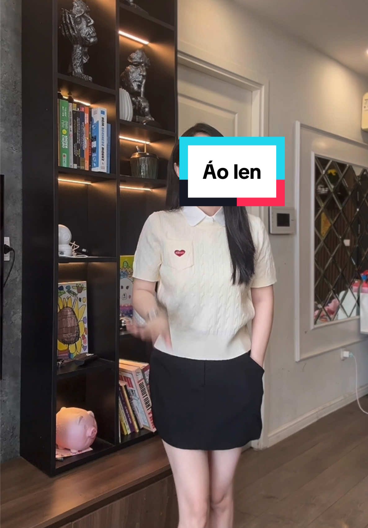 Áo cổ tròn thêu tim #aolen #livetiktok #thoitrangnu #homnaymacgii 