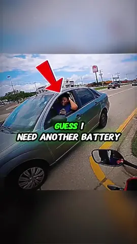 Biker Stops to Save Stranded Woman from Dangerous Traffic!#police #cops #vairal #fyp #trending 