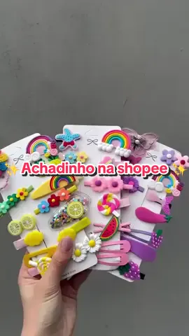 💖Achadinhos na shopee Presilhas (xuxinhas) de cabelo  Link comenta “eu quero” #fyb #achadosshopee #cabelo 