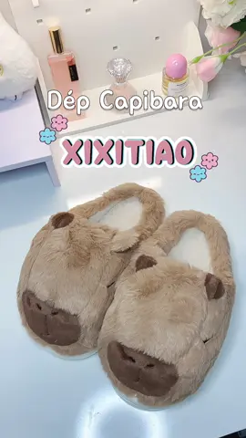Dép lông capybara nhà xixitiao, dễ thương lắm luôn á mấy ní ơi🛍️🛍️ #dép #deplong #depcapybara #viral #fyp 