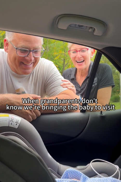 When grandparents don't know we're bringing the baby to visit #grandfathersoftiktok #grandfather #grandparents #grandfatherlove #grandma #granddaughter #usa🇺🇸 