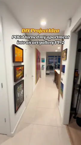 Yo! I turned my apartment into an art gallery 🎨 Every wall tells a story, and honestly—I’m just getting started 👀 #arttok #artistsoftiktok #fyp #homedecorideas #blackartistsoftiktok 