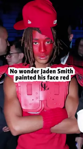 No wonder Jaden Smith painted his face red #fyp #foryou #tiktok #celebrity #jadensmith #smith 