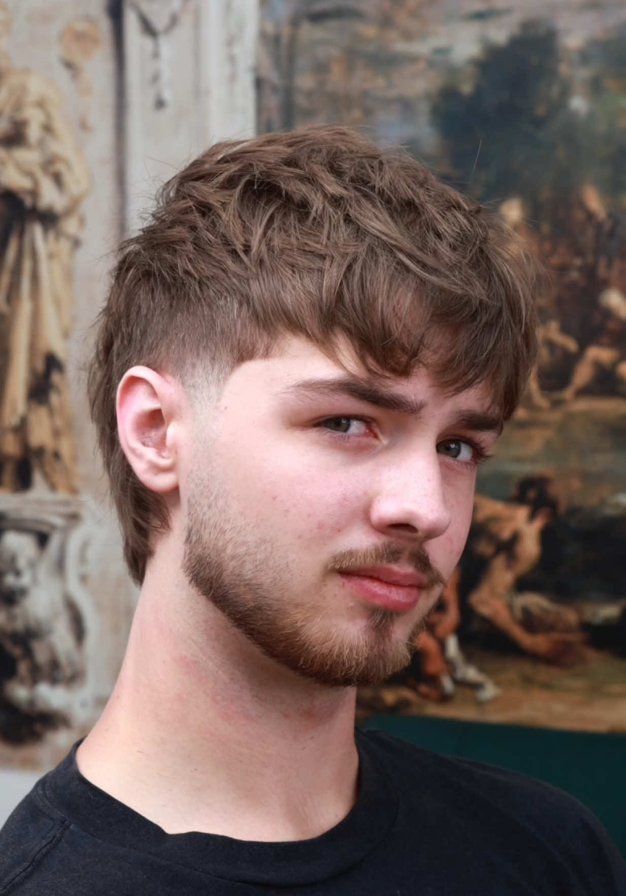 Modern Mullet Textured Fringe with Italian Beard #Charlottebarber #cltbarber #Transformation #bestbarberincharlotte #modernmullet 