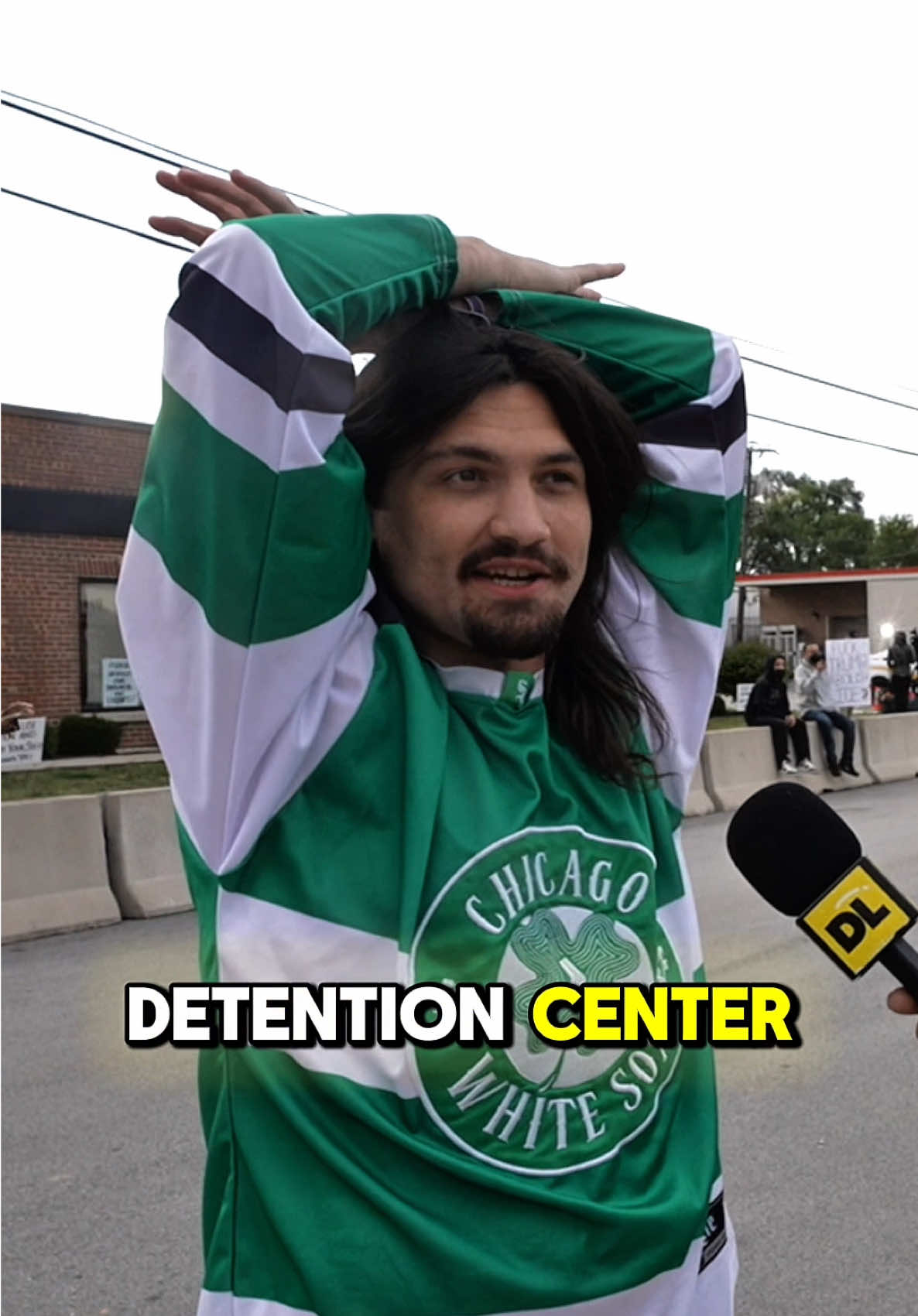 The protester criticized the ICE detention center as inhumane and ill-equipped for long-term confinement #ICE #detentioncenter 