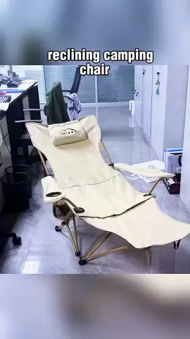 Camping folding chair foldable reclining camping chair with foot rest outdoor sleeping chair ##campingchair