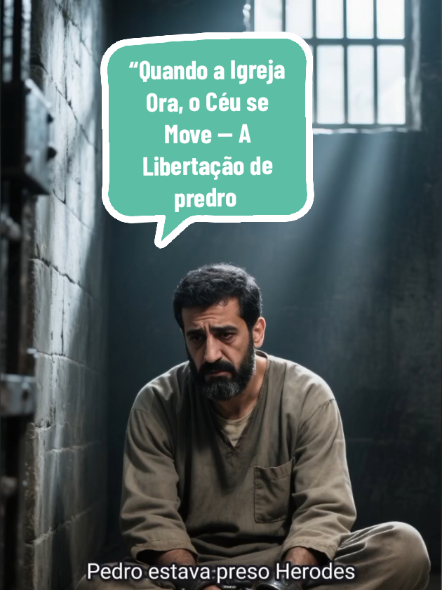 “Pedro Preso, Mas Deus Agiu! O Poder da Oração dos Irmãos 🙏” . #Pedro #PoderDaOração #HistóriasBíblicas #Milagre #libertação 