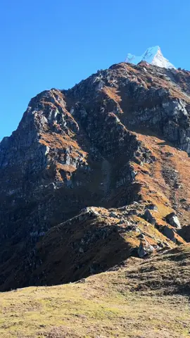Morning and evening view from mardi🗻#marditrek #fyp #nepal #nature #peace 