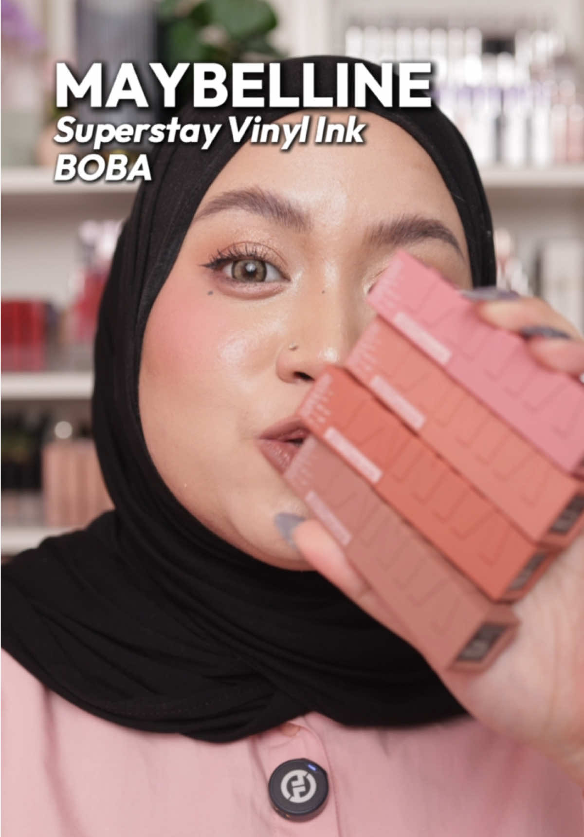 Shade baru maybelline vinyl ink beneran kepake semuaa! Kiss of oolang sama rose drip sih best✨ . @Maybelline Indonesia  #VinylInkBobaID #WeAreMaybelline #makeup