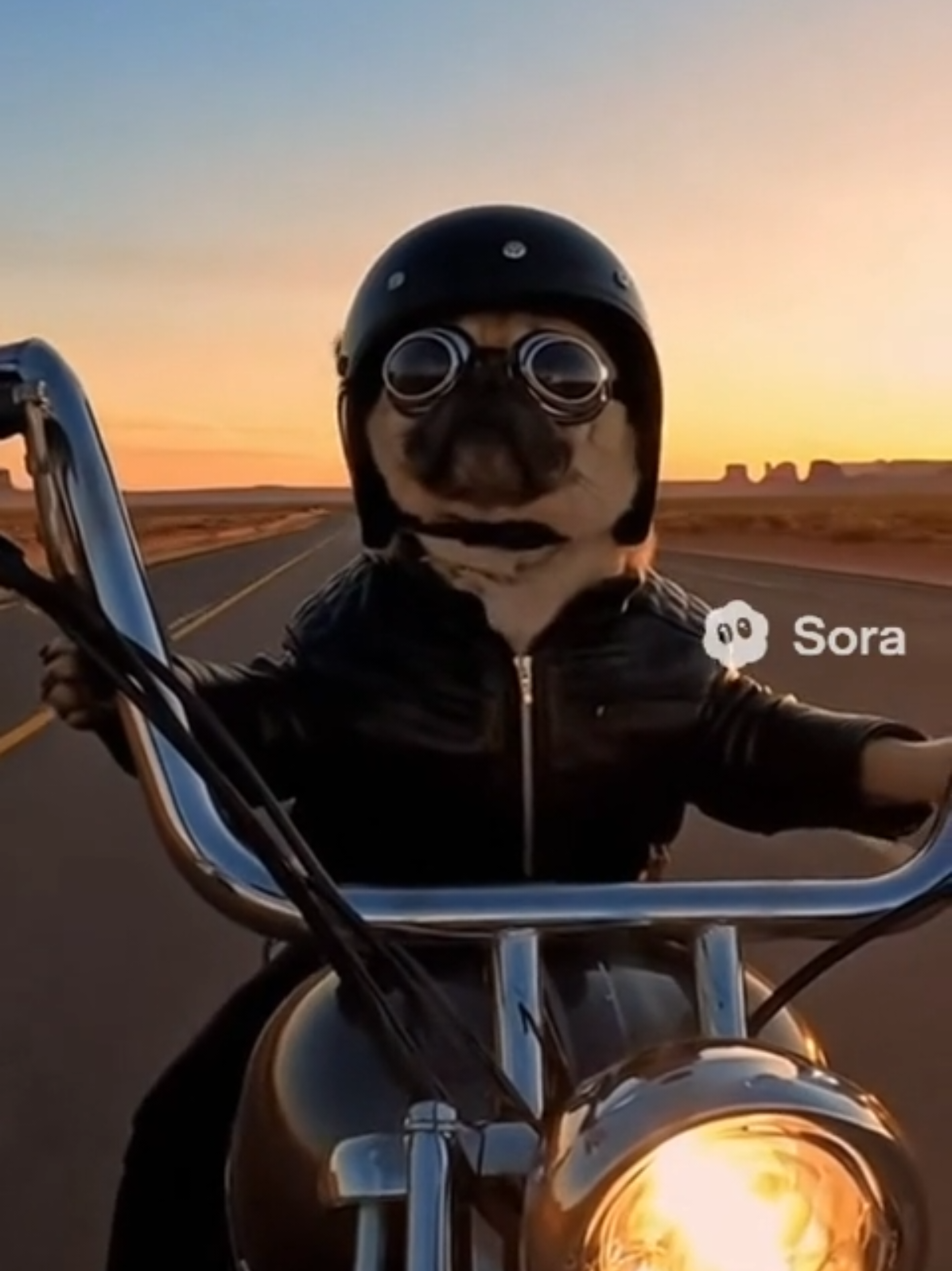 Pug Rider: Born to Bark A fearless pug hits the open road on his custom bike — wind in his fur, goggles on, tail wagging like a rebel. 🐾🔥 #pug #ride #motorcycle #speed #ai 