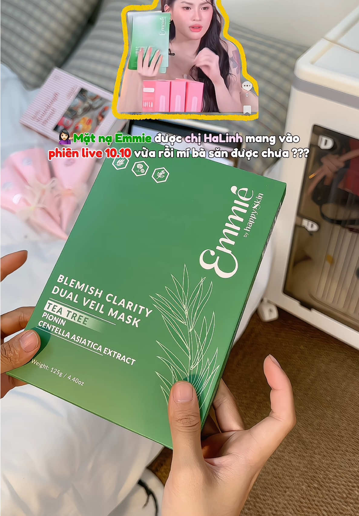 Mấy bà có săn kịp mặt nạ mới nhà Emmie khum ??#matna #matnaemmie #emmiebyhappyskin #reviewlamdep #skincareroutine 
