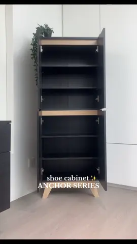 Anchor Series Shoe Cabinet ✨ Flexible storage system bottom cabinets ✅ 10cm elevated bottom fit robot vacuum and is easy to clean ✅ #shoecabinet #rakkasut #kasut #shoerack 
