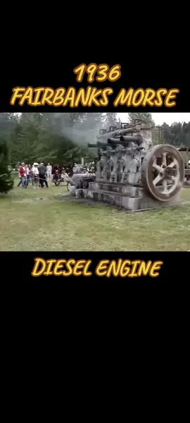 1936 Fairbanks Morse Diesel Engine #diesel #dieselpower #fairbanksmorse #engine #industrial 