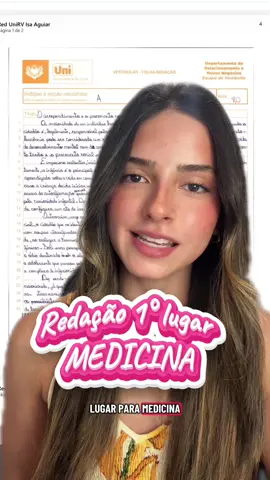 Redação o vestibular de medicina na faculdade mais barata do Brasil! Ainda dá para ir atrás da nota máxima 🩷#medicina #vestibular #redacao #enem #unirv UniRV/ Universidade de Rio Verde / Vestibular / Redação 