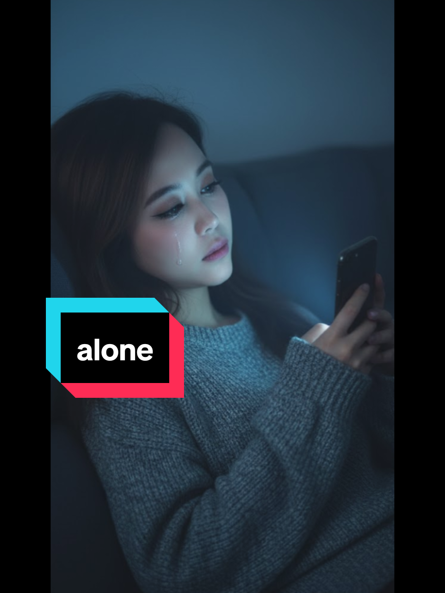 Prompt : 100% hyper-realistic photo edit of an uploaded photo without changing any facial features. She is looking at the phone, which is glowing. A tear rolls down her cheek. The atmosphere and dim light are dark and hazy, creating a sense of coldness. The color tone is blue gloomy and cold. The shooting angle is from the front, the camera is slightly tilted to the left to focus on the girl's face. #creatorsearchinsights #fyp #gemini #viral #ai 