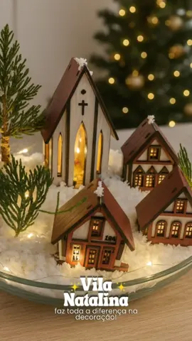 A vila Natalina que faltava em sua decoração ☺️🤌🏻  Me peça o link nos comentários 👇🏻👇🏻👇🏻  #fyp #fy #shopee #decoracao #natal 