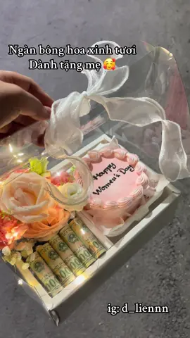 Box bánh hoa tiền 20/10 tặng người yêu, mẹ iu #qua20thang10 #setbanhhoatien #20_10 #quatangme #xuhuong 