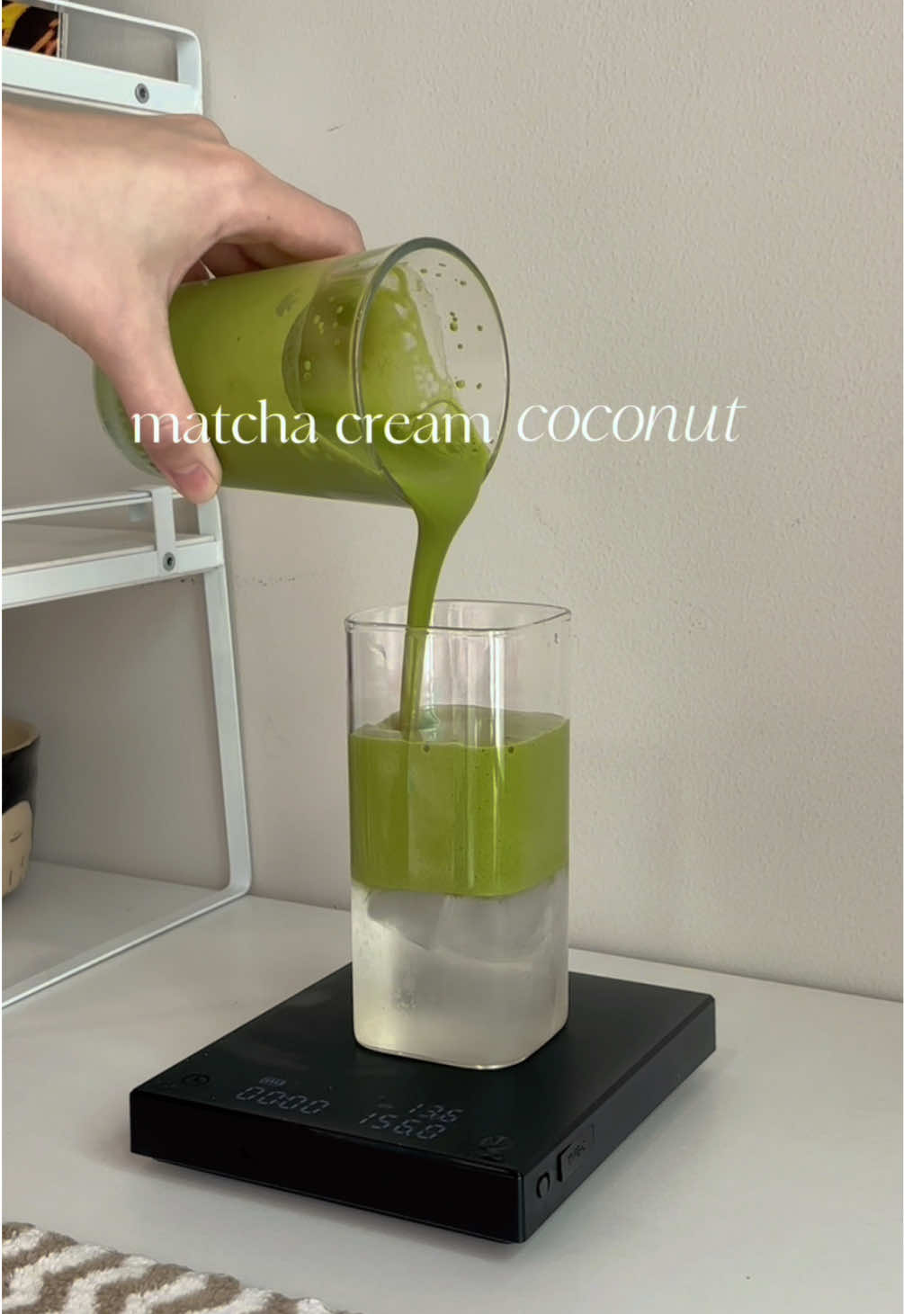 Matcha Cream Coconut ส่วนผสม 3 อย่าง🍵🥥✨ #matcha #fyp 