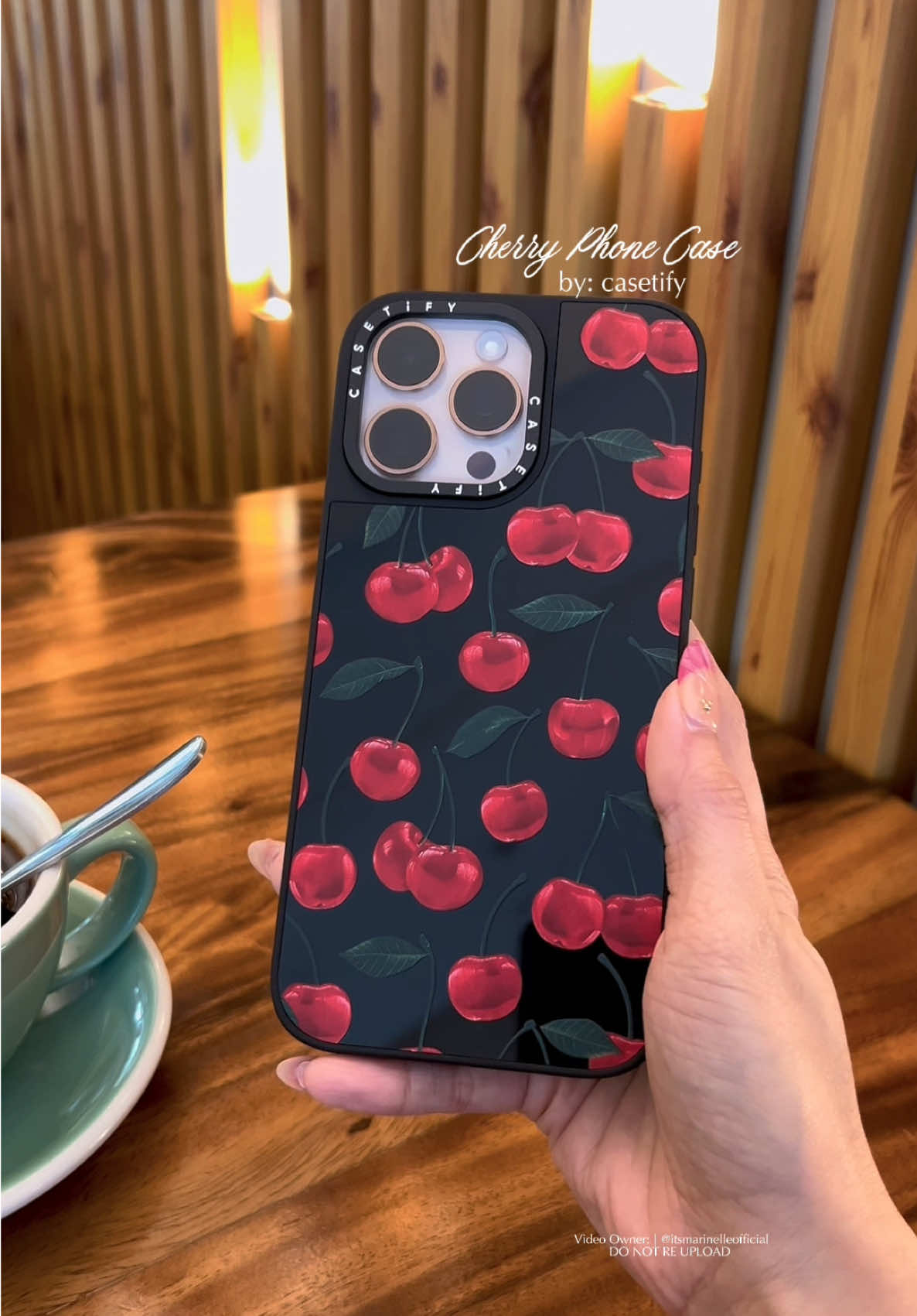 Classy cherry phone case. 1M/10! 🍒 #casetify #phonecase #cherryphonecase #phonecase 