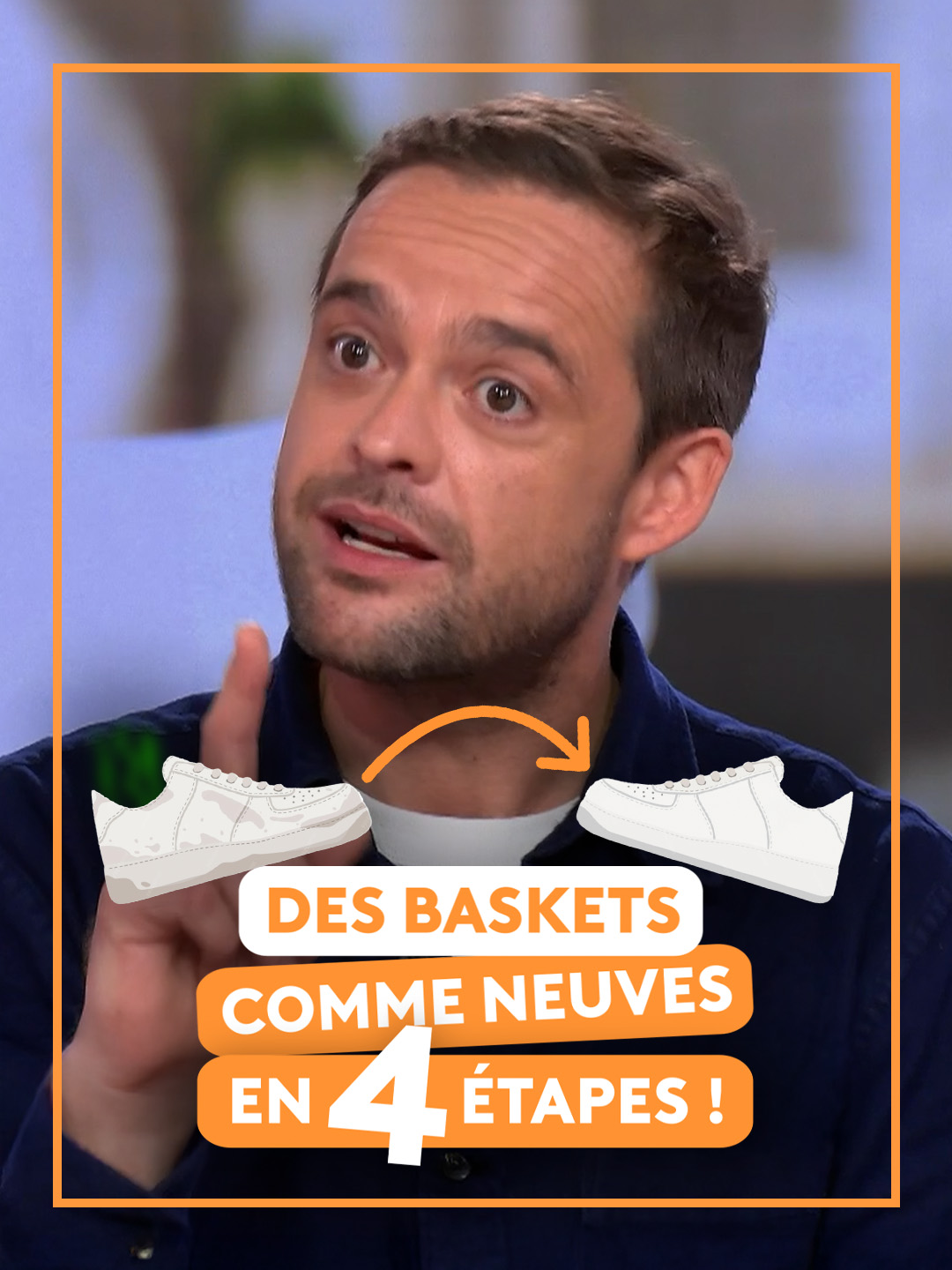 🧽👟 Des baskets comme neuves en 4 étapes avec un minimum d'efforts et des produits écologiques ! #astuce#nettoyage #basket#sneakers #telematin