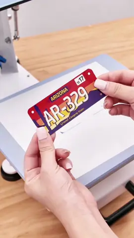 Personalizing a mini license plate is a fantastic way to make a toy car feel extra special. #sublimation #sublimationprinting #sublimationlicenseplate #licenseplate #heatpress 
