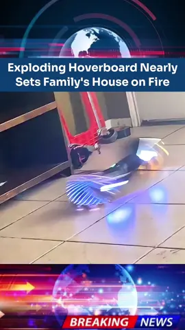Exploding Hoverboard Nearly Sets Family's House on Fire#news #tiktok #foryou #fyp #breakingnews 