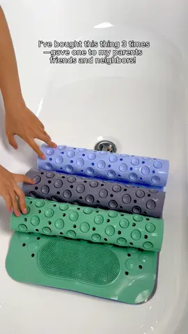 I’ve bought this thing 3 times—gave one to my parents, friends, and neighbors!  #showeressentials #nonslipmat #bathroomhacks #homemusthaves #BathMat