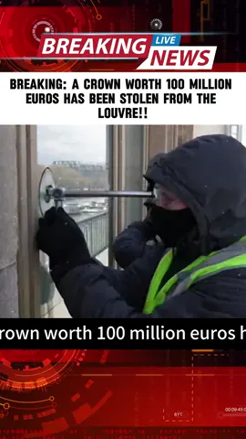 Breaking: A crown worth 100 million euros has been stolen from the Louvre!! 
 #fyp #news #breakingnews #update #louvre #louvremuseum #paris