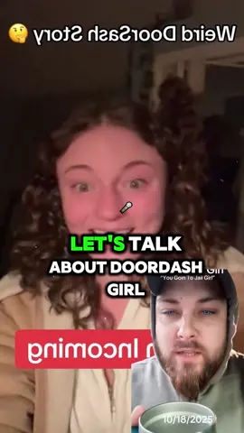 She flipped the script. LEAVE AT THE DOOR means leave it at the door! Why you all up in his front door zooming in through the screen door😭😭 #doordash 
