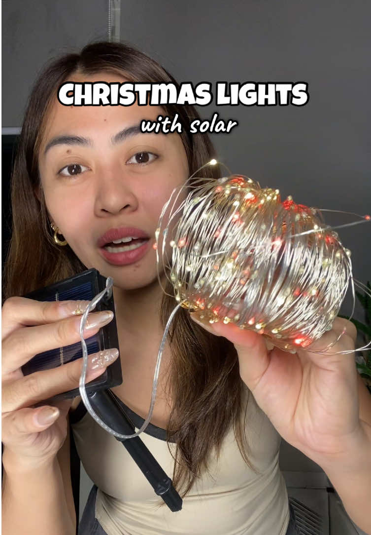 Saktong sakto mga Christmas na hehe🥰🫶🏻 #christmas #chritmaslights #solarchristmaslights #fyp #solarlights 