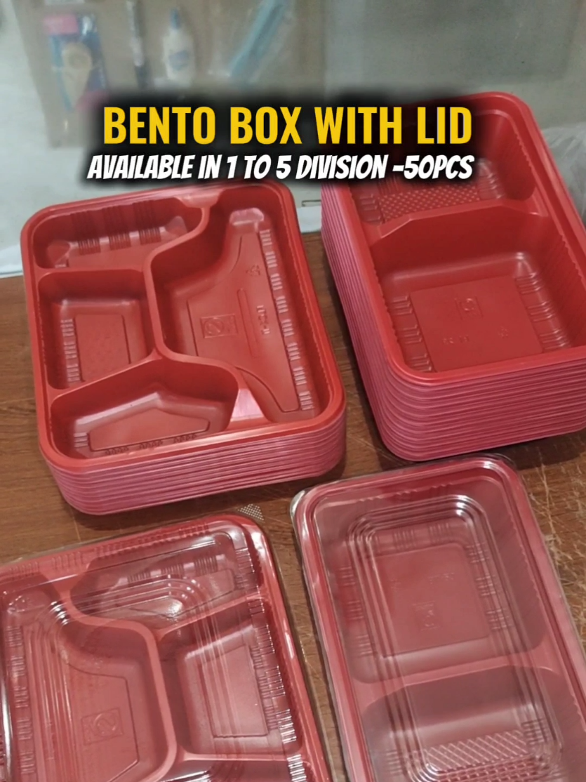 available in 1 to 5 division -50pcs wholesale price na ito✅ microwave safe,leak -proof ,Perfect for Meal Prep or Food Business. #bentocake #bentoboxlunch #bentobox #takeoutfood 