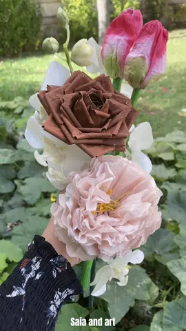 How to make rose |super aesthetic rose | flower making with paper | making brown rose #fyp #foryoupage #viral #viraltiktok #craft